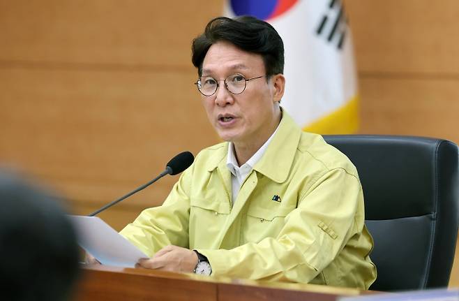 2025년 을지연습 사후강평 회의에서 모두발언을 하고 있는 김민석 국무총리.(ⓒ뉴스1, 무단 전재-재배포 금지)