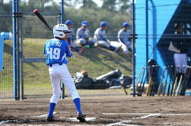 대한유소년야구연맹 대표팀 시절 유정택.  /사진=대한유소년야구연맹