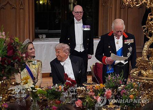 케이트 왕세자빈(왼쪽부터)과 도널드 트럼프 미국 대통령, 찰스 3세 국왕 [로이터 연합뉴스 자료사진]