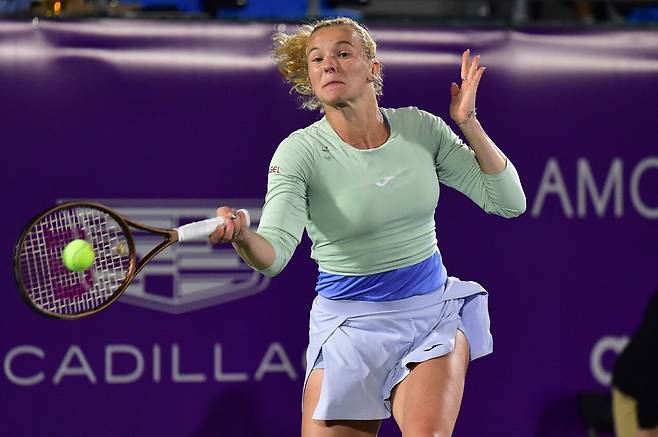 2025 코리아오픈 단식 준결승에서 탈락한 시니아코바. 코리아오픈