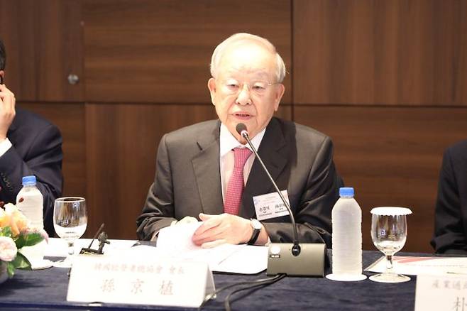 손경식 한국경영자총협회 회장이 18일 서울 롯데호텔에서 열린 제2차 한중경영자회의에서 발언하고 있다. ⓒ한국경영자총협회