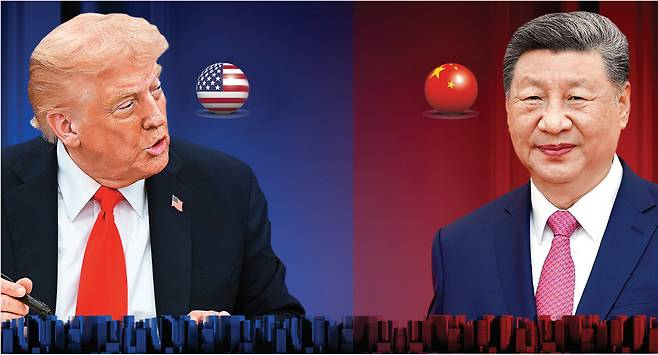 도널드 트럼프 미국 대통령(왼쪽)과 시진핑 중국 국가주석