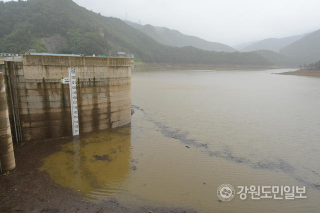 ▲ 20일 황금비가 내리면서 강릉 오봉저수지의 저수율이 오르고 있다.김학주 객원기자