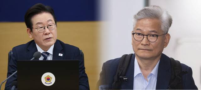 이재명 대통령과 송영길 소나무당 대표. 연합뉴스 뉴시스