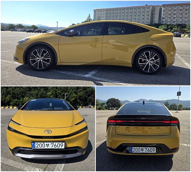 토요타 5세대 프리우스 측면(위부터 시계 방향), 후면, 전면. 서재근 기자