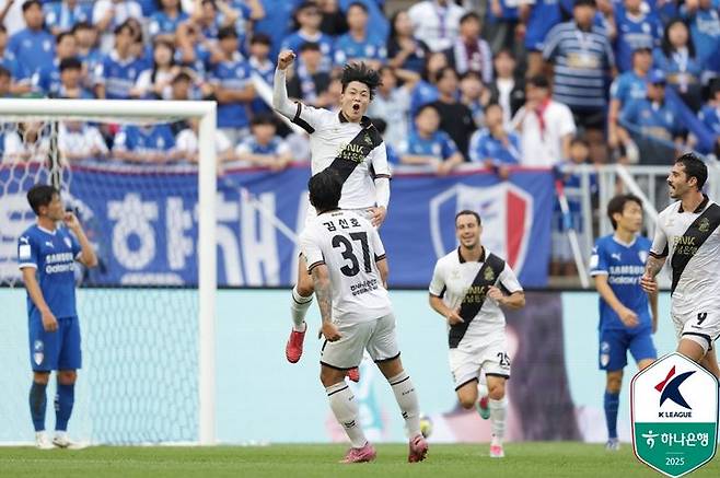 [서울=뉴시스] 프로축구 K리그2 경남FC의 박민서. (사진=한국프로축구연맹 제공) *재판매 및 DB 금지