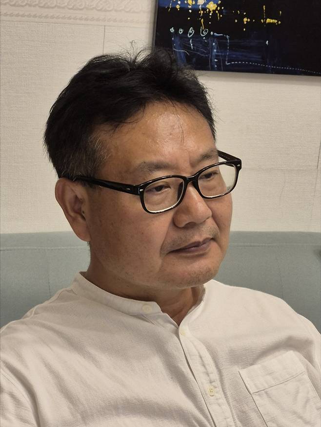 연합뉴스와 인터뷰 중인 류동익 공동대표 [윤근영 기자 활영]