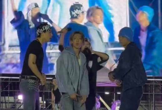 지난 19일 한양대학교 축제 무대에 깜짝 등장한 아이돌 그룹 롱샷./인스타그램