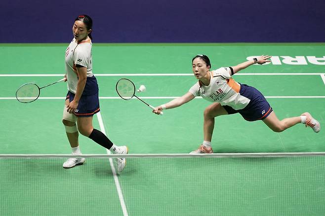 공희용과 김혜정(오른쪽).   AFP연합뉴스