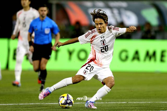 일본 대표팀에서 쿠보 타케후사. /AFPBBNews=뉴스1