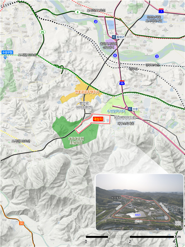 제2수성알파시티 개발사업이 AX 혁신기술개발 지정으로 추진 동력을 얻었지만 낮은 B/C(0.56)와 재정 부담 해소가 향후 관건으로 꼽힌다. 대구시 제공