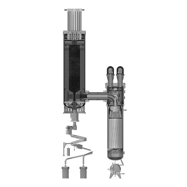 엑스에너지의 'Xe-100' 주기기 모듈 단면. /두산에너빌리티 제공.