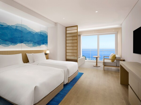 카시아 속초 객실에 비치된 1000만원짜리 매트리스 침대. [시몬스 제공]