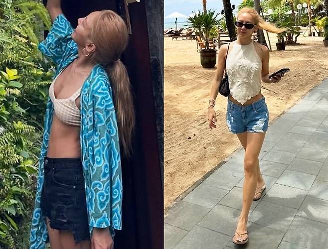 소녀시대 효연이 발리에서 청량한 여신미를 뽐냈다.사진=효연 SNS