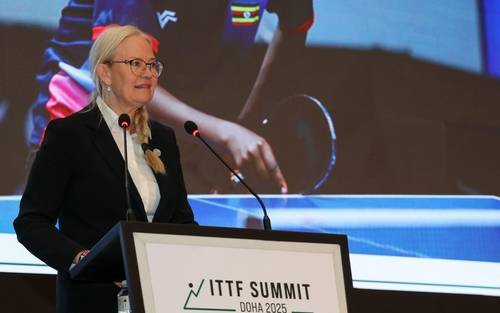 ITTF 회장으로 재선된 쇠링 회장 [ITTF 홈피 제공. 재판매 및 DB 금지]