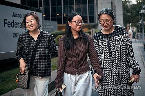 지난달 고연수 씨 석방 모습 [AFP=연합뉴스 자료사진]