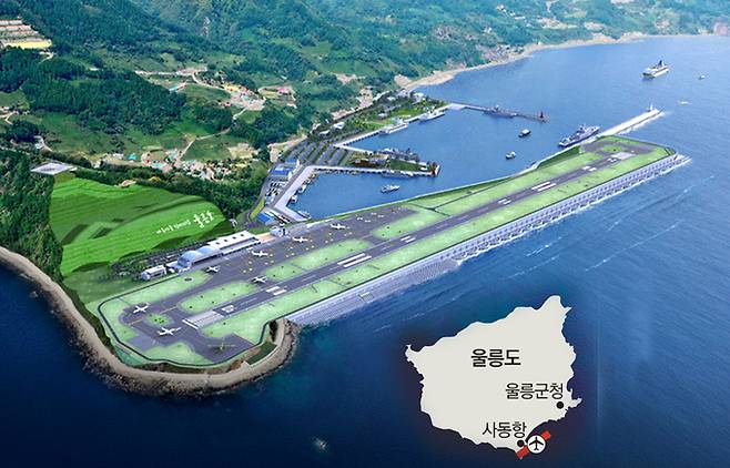 ▲ 울릉공항 활주로 조감도.