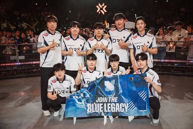 '발로란트 챔피언스 파리'에서 8강에 오른 한국의 DRX. 사진제공=라이엇게임즈