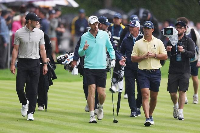 축구선수 게일과 함께 BMW PGA챔피언십 프로암에 출전한 앤디 머레이