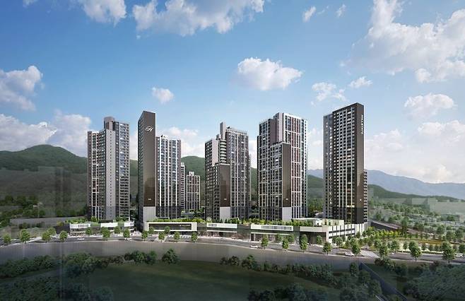 부산 동래구 '힐스테이트 사직아시아드' 투시도. 현대건설 제공