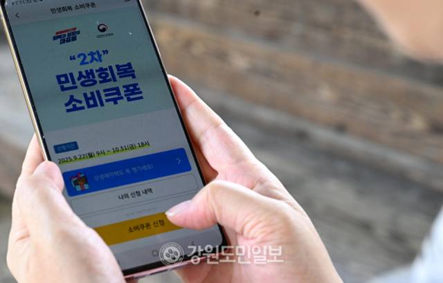 ▲ 2차 민생회복 소비쿠폰 신청이 시작된 22일 한 시민이 온라인으로 쿠폰을 신청하고 있다. 김정호 기자