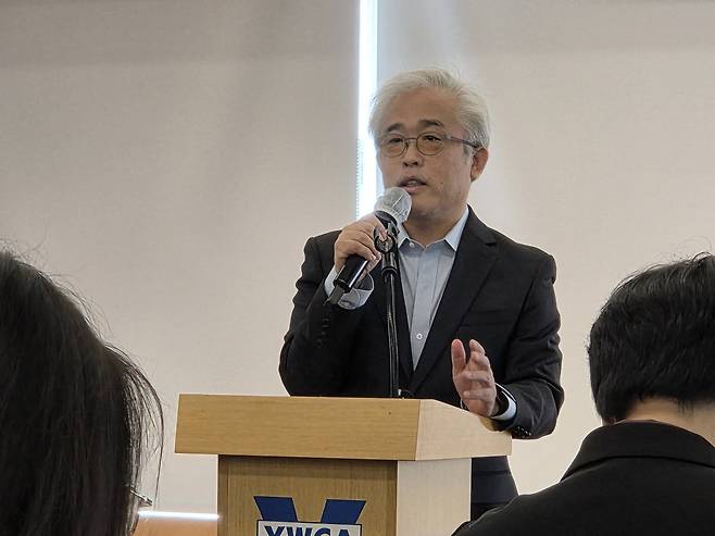 오주환 서울대학교 의과대학 교수가 ‘미리 가보는 지역사회 일차의료 사례공유 워크숍’에 참석해 발언하고 있다. /사진=이민형 기자