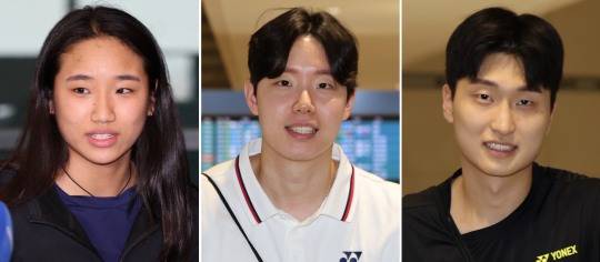 귀국하는 안세영-서승재-김원호. 사진[연합뉴스]