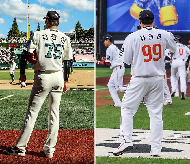 SSG 김광현(왼쪽)과 한화 류현진. 각 구단 제공