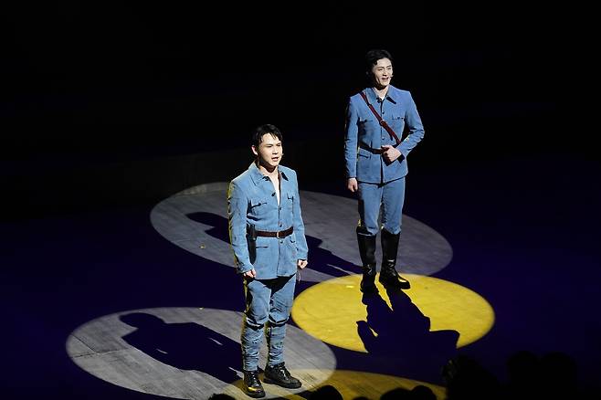 중국 시안서 공연한 뮤지컬 '아리랑-승리의 노래' [촬영 한종구 기자]