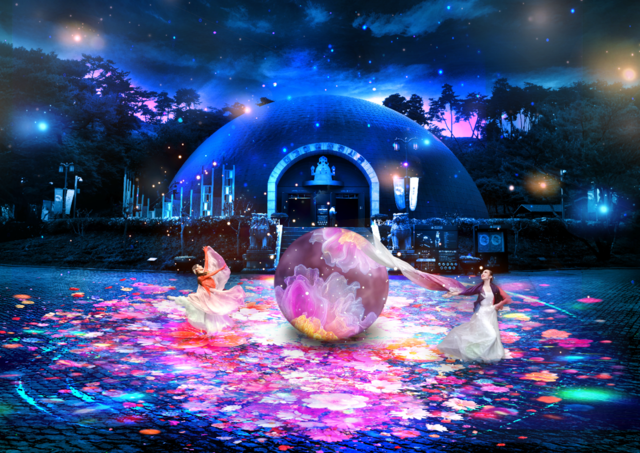 미디어 연출효과를 통해 지산동 고분군의 신비로운 분위기를 체험할 수 있다.