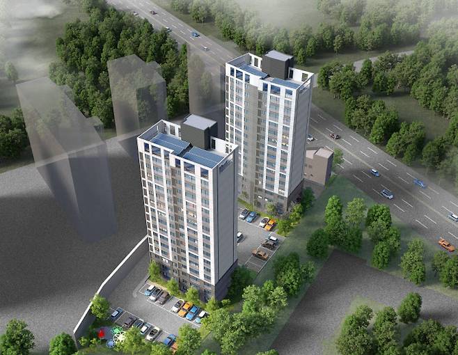 전남도가 진도읍에서 건설하고 있는 임대주택 조감도. (자료 = 전남도 제공)