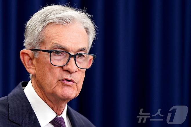 제롬 파월 미국 연방준비제도(Fed, 연준) 의장이 17일(현지시간) 미국 워싱턴DC 연준 청사에서 연방공개시장위원회(FOMC)의 기준금리 0.25%포인트(p) 인하 결정 배경에 대해 설명하고 있다. 2025.09.17. ⓒ 로이터=뉴스1 ⓒ News1 류정민 특파원
