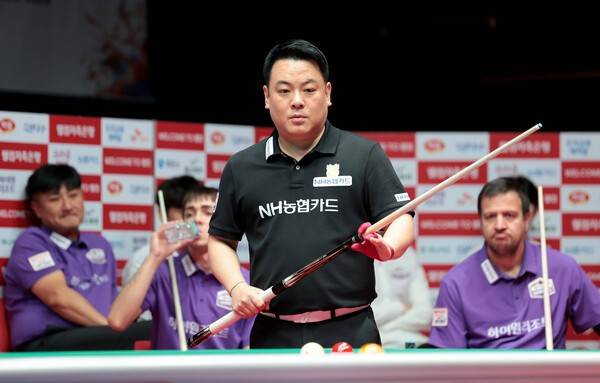 지난 14일부터 22일까지 경기도 고양시 고양 킨텍스 PBA 스타디움에서 9일간 열린 '웰컴저축은행 PBA 팀리그 2025-2026' 3라운드에 출전한 NH농협카드 조재호. /사진=PBA