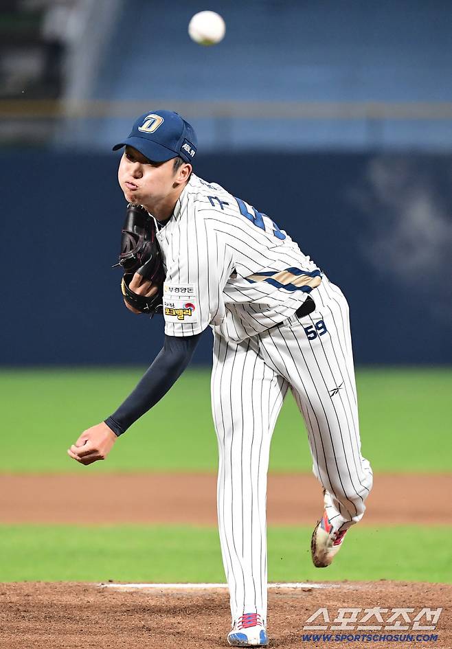 24일 창원 NC파크에서 열린 KBO리그 NC와 LG의 경기. 선발 투구하고 있는 NC 구창모. 창원=송정헌 기자songs@sportschosun.com/2025.09.24/