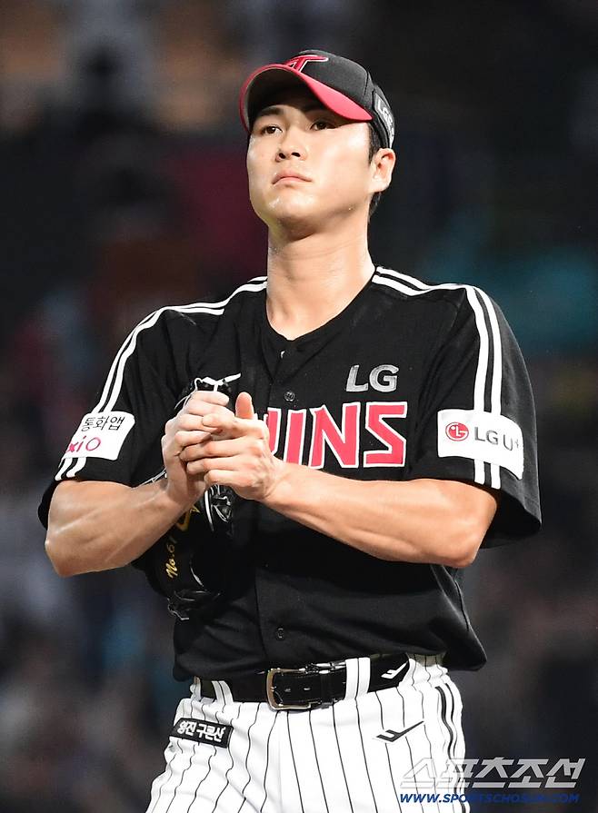 24일 창원 NC파크에서 열린 KBO리그 NC와 LG의 경기. 투구하고 있는 LG 백승현. 창원=송정헌 기자songs@sportschosun.com/2025.09.24/