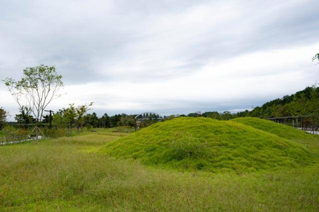 경주 제2동궁원 라원에 왕릉 정원이 조성 중이다.
