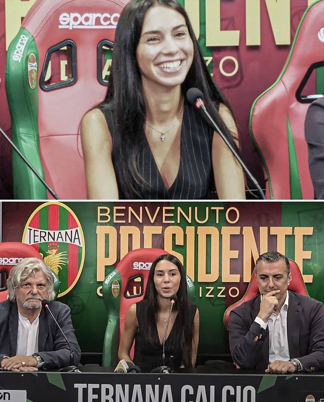 이탈리아 세리에 C(3부 리그) 클럽 테르나나 칼초 회장이 된 클라우디아 리조. 사진=ESPNFC