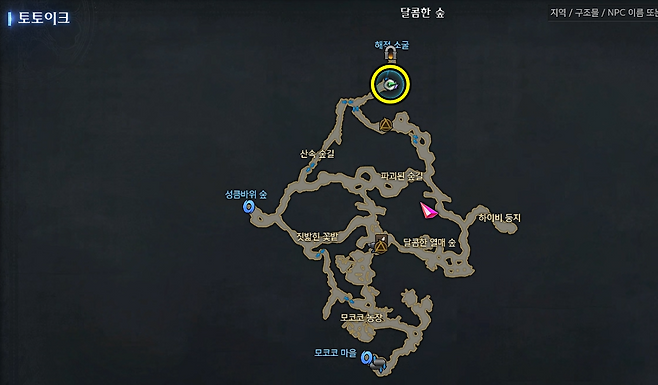 ▲ 토토이크 아크 던전 해적 소굴이 아닌, 바로 밑에 스토리 던전으로 가야함