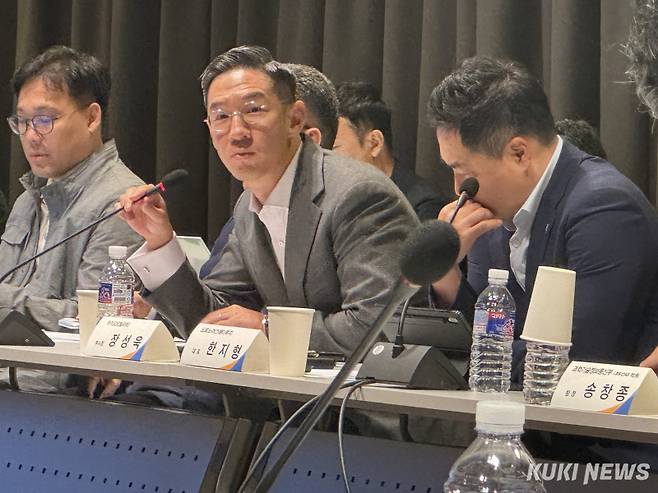 장성욱 카카오모빌리티 부사장이 발언하고 있다. 김수지 기자&nbsp;
