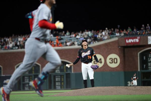 샌프란시스코 불펜진은 5점차 리드를 지키지 못했다. 사진= Scott Strazzante/San Francisco Chronicle via AP= 연합뉴스 제공