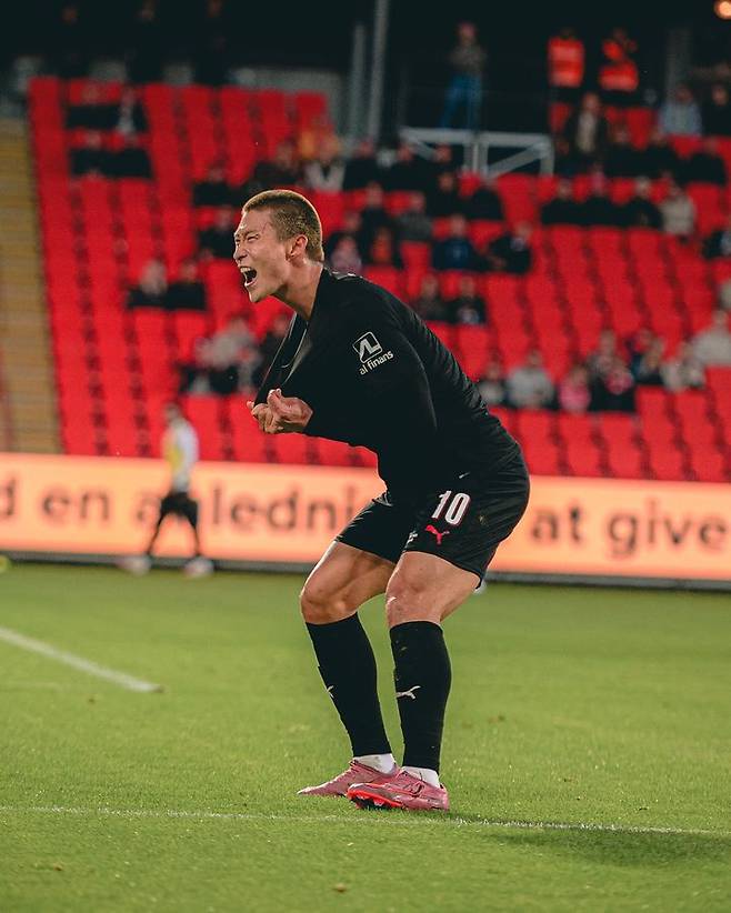 [서울=뉴시스] 덴마크 프로축구 수페르리가 미트윌란의 조규성. (사진=미트윌란 SNS 캡처) *재판매 및 DB 금지