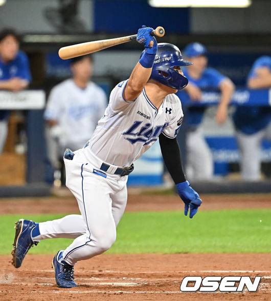 [OSEN=대구, 이석우 기자] 삼성 라이온즈 김성윤 003 2025.08.14 / foto0307@osen.co.kr