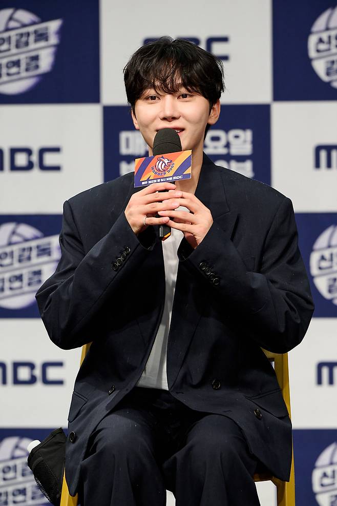 ‘신인감독 김연경’ 제작발표회에 참석한 승관. 사진| MBC