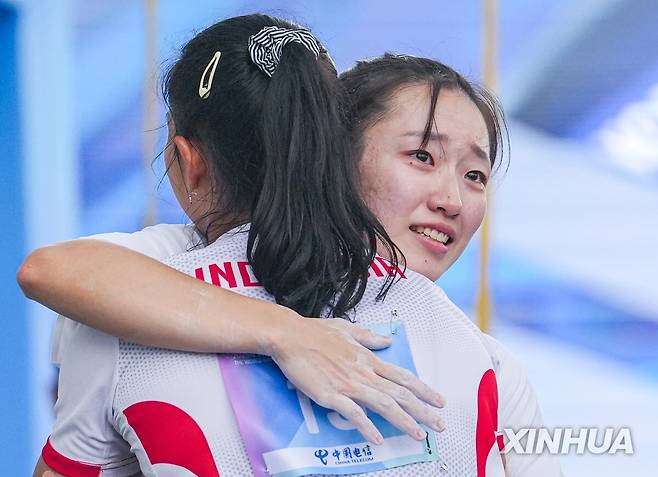 스포츠클라이밍 스피드 종목의 정지민  [신화통신=연합뉴스 자료사진]