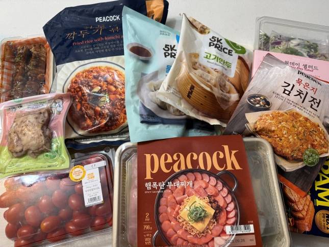 SSG닷컴의 '바로퀵'을 통해 배달된 상품들./사진=윤서영 기자 sy@