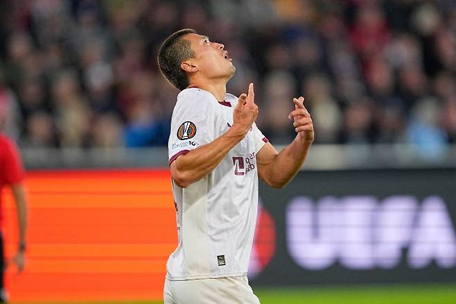 조규성(미트윌란). 사진=AFPBB NEWS