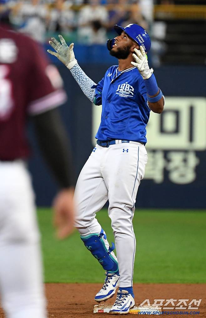 25일 대구 라이온즈파크에서 열린 삼성 라이온즈와 키움 히어로즈 경기. 5회말 1사 3루 삼성 디아즈가 적시타를 날리며 단일 시즌 최다 타점 신기록을 달성했다. 대구=박재만 기자 pjm@sportschosun.com/2025.09.25/