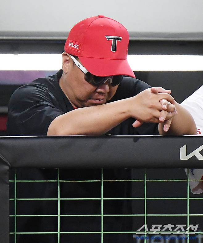 16일 광주 기아 챔피언스필드에서 열린 한화-KIA전. KIA 이범호 감독이 경기를 지켜보고 있다. 광주=정재근 기자 cjg@sportschosun.com/2025.9.16/
