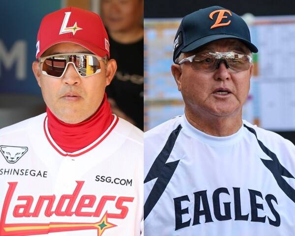 이숭용 감독(왼쪽), 김경문 감독. ⓒSSG랜더스ⓒ한화 이글스