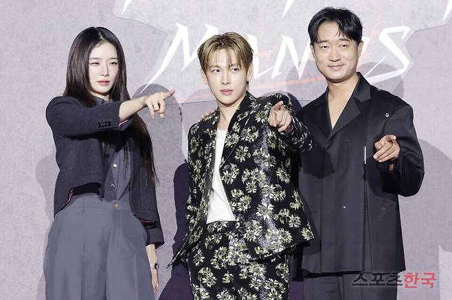 넷플릭스 영화 '사마귀' 제작보고회에 참석한 배우 박규영, 임시완, 조우진. 25.9.25 ⓒ이혜영 기자 lhy@hankooki.com